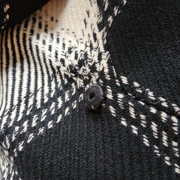 Searle Double Breasted Plaid Wool Coat- Size Small - Picture 4 of 8